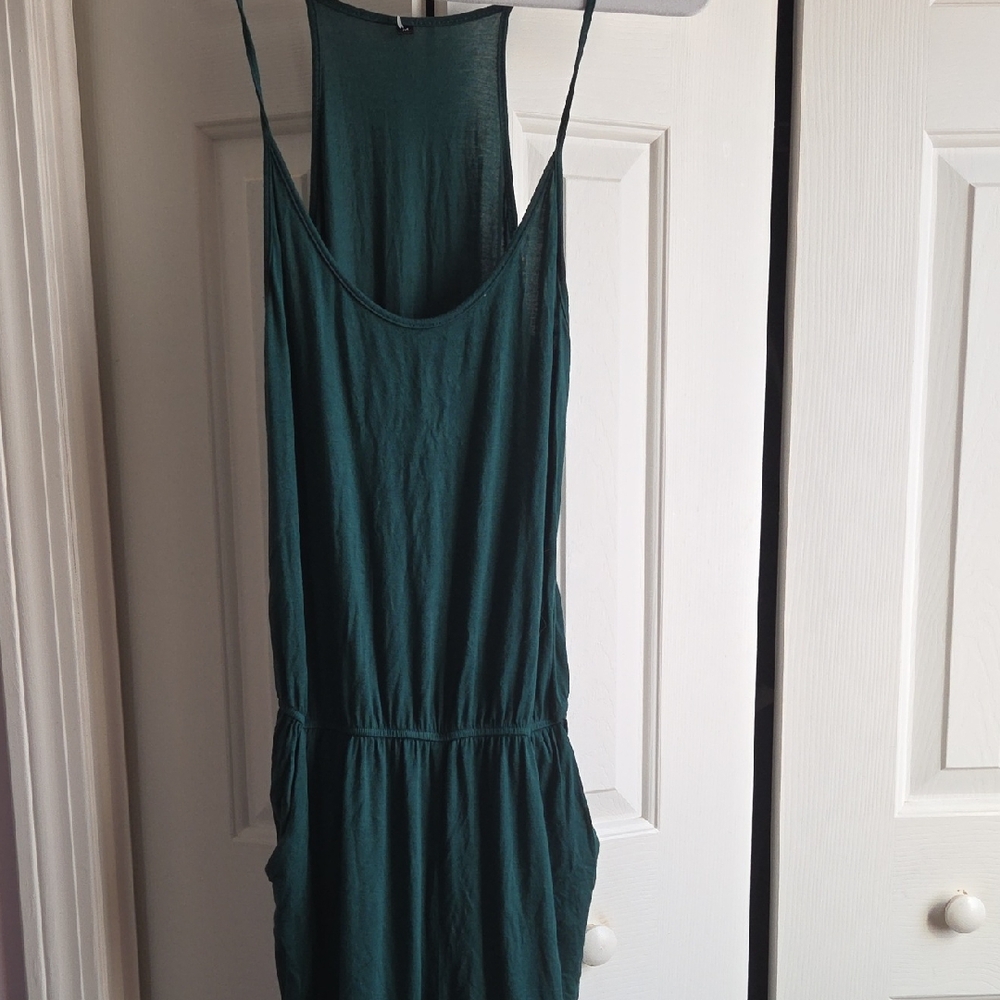 Teal  Wide Leg Jumpsuit with Pockets